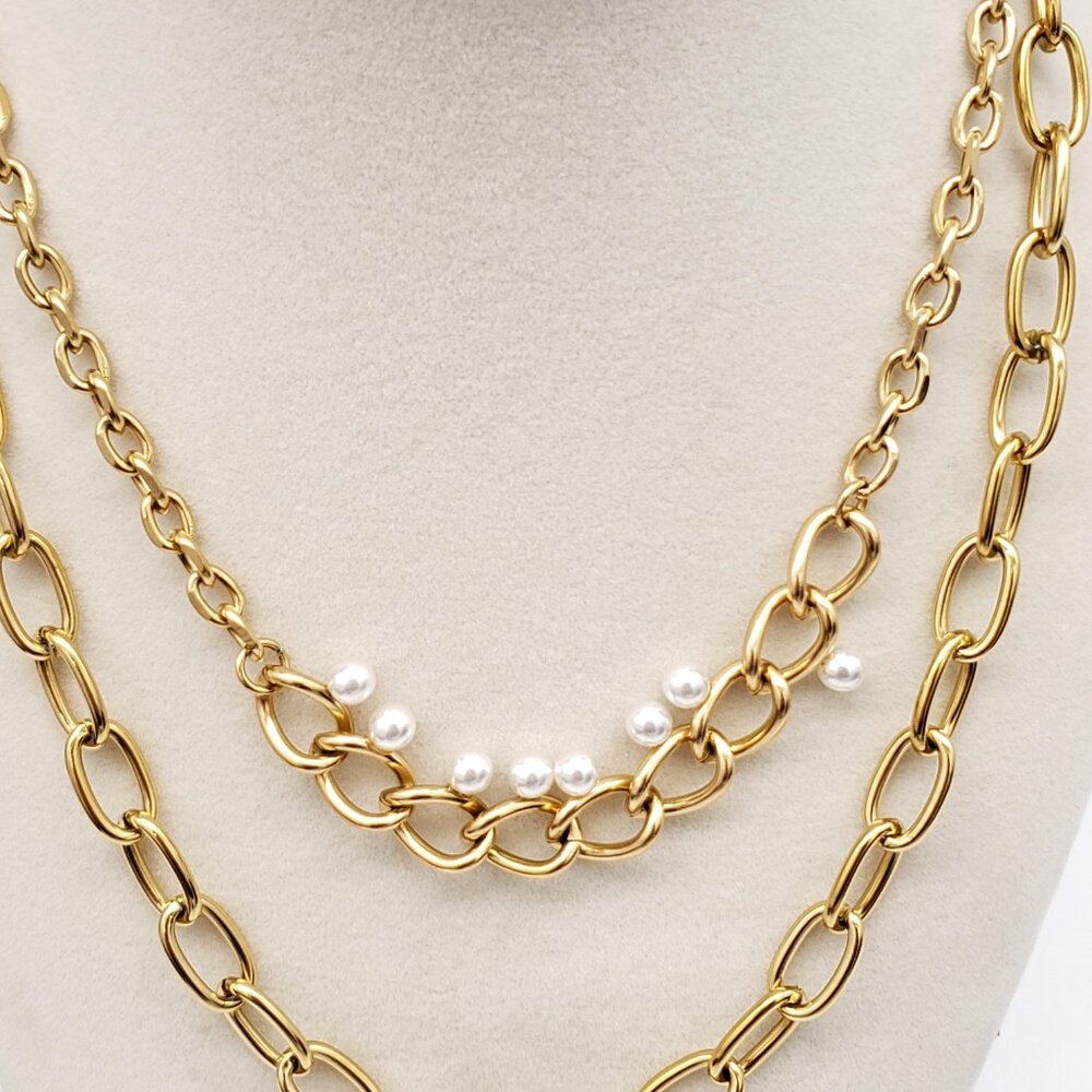 Brand New Fashion Trendy Paperclip Stainless Steel Necklace - Picture 3 of 4